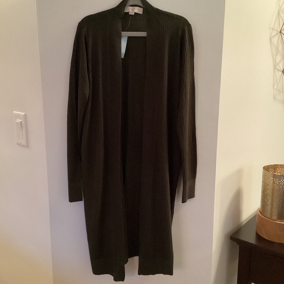 LOFT Ribbed Open Cardigan - Picture 1 of 4